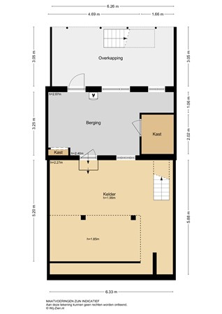 Voorstraat 26, 2964 AK Groot-Ammers - Plattegrond ST - 2D - Voorstraat 26 te Groot-Ammers.jpg