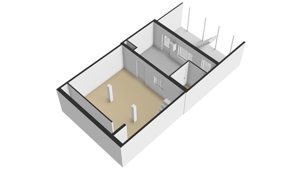 Voorstraat 26, 2964 AK Groot-Ammers - Plattegrond ST - 3D - Voorstraat 26 te Groot-Ammers.jpg