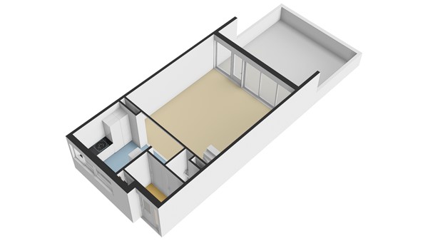 Nedersassen 8, 2951 EK Alblasserdam - Plattegrond Eerste verdieping 3D - Nedersassen 8 te Alblasserdam.jpg