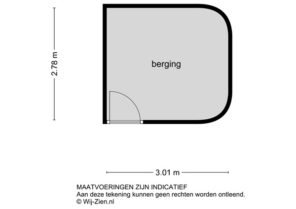Nedersassen 8, 2951 EK Alblasserdam - Plattegrond Berging 2D - Nedersassen 8 te Alblasserdam.jpg