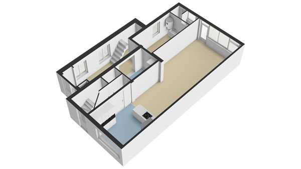 Esdoornlaan 21, 2951 BE Alblasserdam - Plattegrond Begane grond 3D - Esdoornlaan 21 te Alblasserdam.jpg