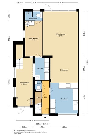 Esdoornlaan 21, 2951 BE Alblasserdam - Plattegrond Begane grond 2D - Esdoornlaan 21 te Alblasserdam.jpg