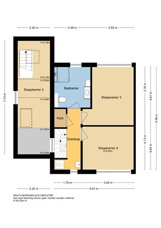 Esdoornlaan 21, 2951 BE Alblasserdam - Plattegrond Verdieping 1 2D - Esdoornlaan 21 te Alblasserdam.jpg