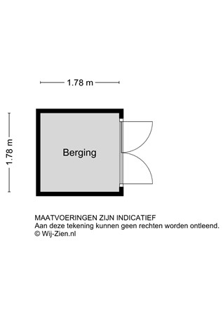 Esdoornlaan 21, 2951 BE Alblasserdam - Plattegrond Berging 2D - Esdoornlaan 21 te Alblasserdam.jpg