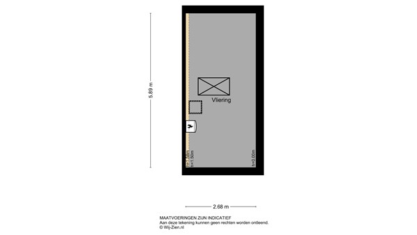 Adama van Scheltemastraat 28, 3362 TB Sliedrecht - Plattegrond vliering - 2D - Adama van Scheltemastraat 28 te Sliedrecht.jpg
