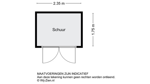 Adama van Scheltemastraat 28, 3362 TB Sliedrecht - Plattegrond schuur - 2D - Adama van Scheltemastraat 28 te Sliedrecht.jpg