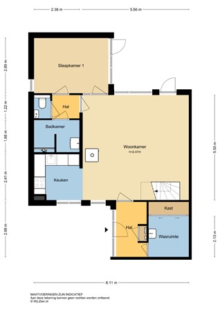 Gershwinstraat 89, 3335 WK Zwijndrecht - Plattegrond BG - 2D - Gershwinstraat 89 te Zwijndrecht.jpg