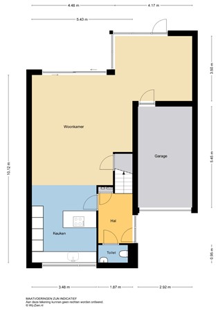 Touwbaan 34, 2953 HB Alblasserdam - Begane grond - 2D - Touwbaan 34 te Alblasserdam.jpg