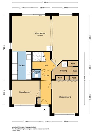 De Vang 12, 2954 PA Alblasserdam - Plattegrond BG 2D - De Vang 12 te Alblasserdam.jpg