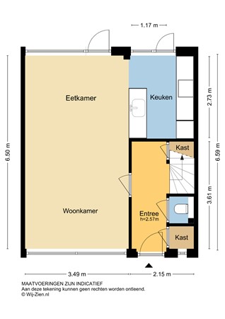 Pootstraat 6, 3351 ES Papendrecht - Plattegrond BG 2D - Pootstraat 6 te Papendrecht.jpg