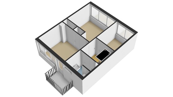 Pootstraat 6, 3351 ES Papendrecht - Plattegrond EV 3D - Pootstraat 6 te Papendrecht.jpg