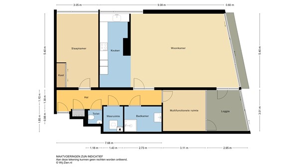 Raadhuisplein 17, 2951 GS Alblasserdam - Plattegrond 2D - Appartement - Raadhuisplein 17 te Alblasserdam.jpg