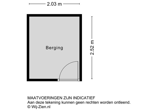 Raadhuisplein 17, 2951 GS Alblasserdam - Plattegrond 2D - Berging - Raadhuisplein 17 te Alblasserdam.jpg