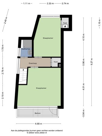 Dorpsstraat 15, 4641 HV Ossendrecht - Plattegrond 1E - 2D - Dorpsstraat 15 te Ossendrecht.jpg