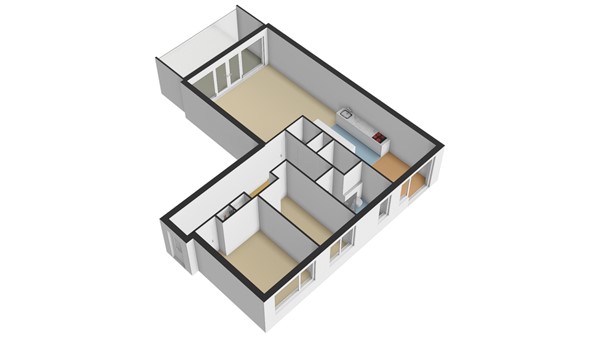 Kraanbaan 182, 2951 JG Alblasserdam - Plattegrond appartement - 3D - Kraanbaan 182 te Alblasserdam.jpg