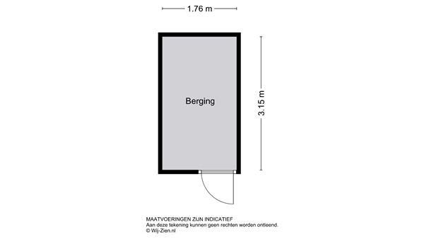 Kraanbaan 182, 2951 JG Alblasserdam - Plattegrond berging - 2D - Kraanbaan 182 te Alblasserdam.jpg