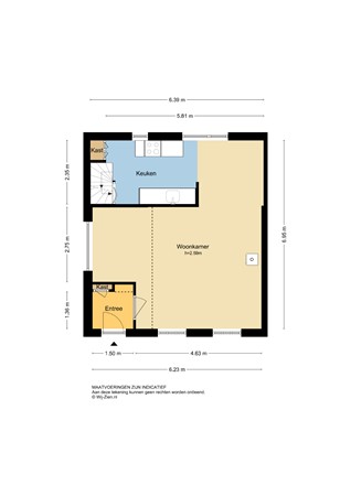 Oost Kinderdijk 219, 2953 CL Alblasserdam - Plattegrond BG 2D - Oost Kinderdijk 219 te Alblasserdam.jpg