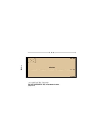 Oost Kinderdijk 219, 2953 CL Alblasserdam - Plattegrond Vliering 2D - Oost Kinderdijk 219 te Alblasserdam.jpg