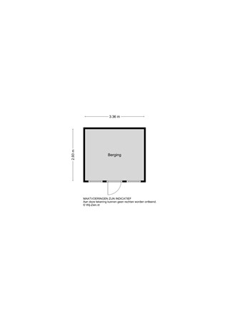 Oost Kinderdijk 219, 2953 CL Alblasserdam - Plattegrond Berging 2D - Oost Kinderdijk 219 te Alblasserdam.jpg