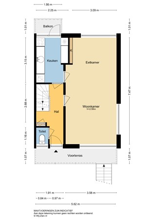 Pruimendijk 31, 2988 XM Ridderkerk - Plattegrond EV 2D - Pruimendijk 31 te Ridderkerk.jpg