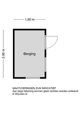 Pruimendijk 31, 2988 XM Ridderkerk - Plattegrond Berging 2D - Pruimendijk 31 te Ridderkerk.jpg