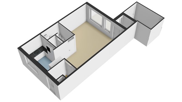 Wolfspoot 24, 2954 NE Alblasserdam - Plattegrond BG - 3D - Wolfspoot 24 te Alblasserdam.jpg