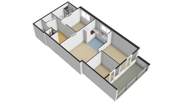 Oost Kinderdijk 159, 2953 CK Alblasserdam - Plattegrond Appartement 3D - Oost Kinderdijk 159 te Alblasserdam.jpg