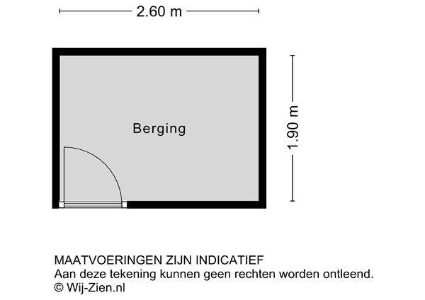 Oost Kinderdijk 159, 2953 CK Alblasserdam - Plattegrond Berging 2D - Oost Kinderdijk 159 te Alblasserdam.jpg