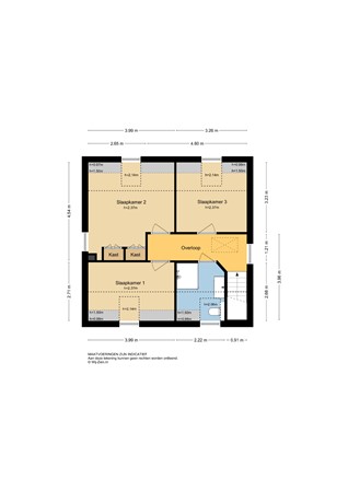Oost Kinderdijk 331, 2953 CN Alblasserdam - Plattegrond 1E - 2D - Oost Kinderdijk 331 te Alblasserdam.jpg