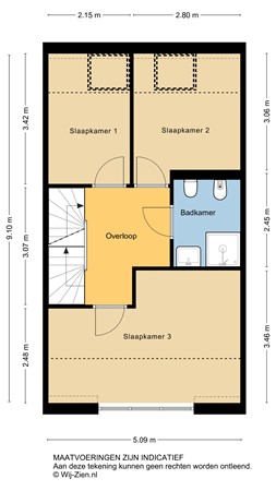 Blokweersingel 84, 2953 XA Alblasserdam - Plattegrond 2D - 1E - Blokweersingel 84 te Alblasserdam.jpg