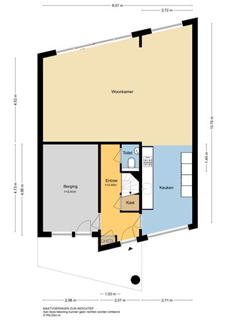 De Kreken 15, 2953 WG Alblasserdam - Plattegrond BG - 2D - De Kreken 15 te Alblasserdam.jpg
