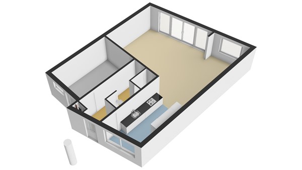De Kreken 15, 2953 WG Alblasserdam - Plattegrond BG - 3D - De Kreken 15 te Alblasserdam.jpg