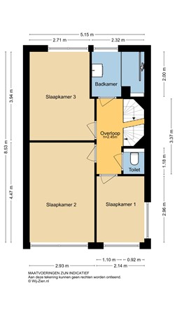 De Kreken 15, 2953 WG Alblasserdam - Plattegrond 1E - 2D - De Kreken 15 te Alblasserdam.jpg