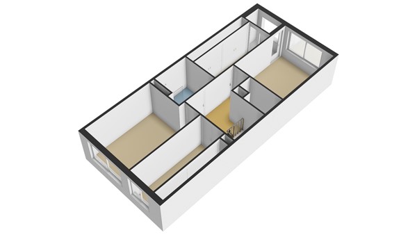 Nedersassen 6, 2951 EK Alblasserdam - Plattegrond eerste verdieping 3D - Nedersassen 6 te Alblasserdam.jpg