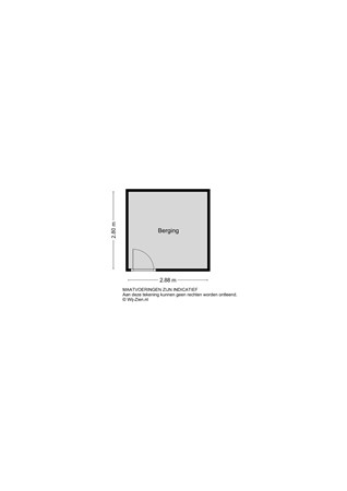 Nedersassen 6, 2951 EK Alblasserdam - Plattegrond berging - 2D - Nedersassen 6 te Alblasserdam.jpg