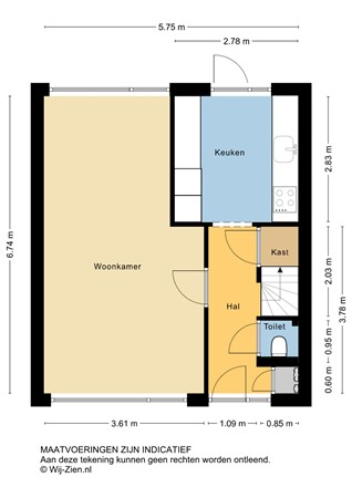 Troelstrastraat 32, 2953 BM Alblasserdam - Plattegrond BG 2D - Troelstrastraat 32 te Alblasserdam.jpg