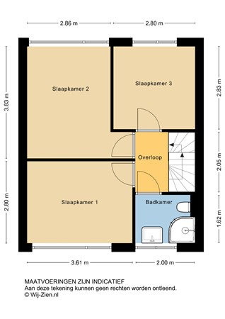 Troelstrastraat 32, 2953 BM Alblasserdam - Plattegrond 1E - 2D - Troelstrastraat 32 te Alblasserdam.jpg