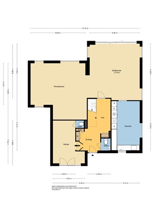 Visserstuin 200, 3319 LN Dordrecht - Plattegrond BG - 2D - Visserstuin 200 te Dordrecht.jpg