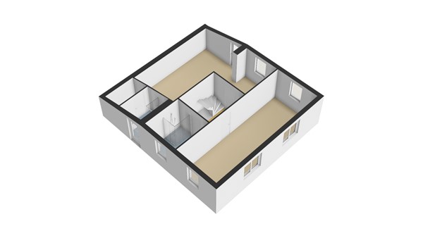 Visserstuin 200, 3319 LN Dordrecht - Plattegrond 1E - 3D - Visserstuin 200 te Dordrecht.jpg
