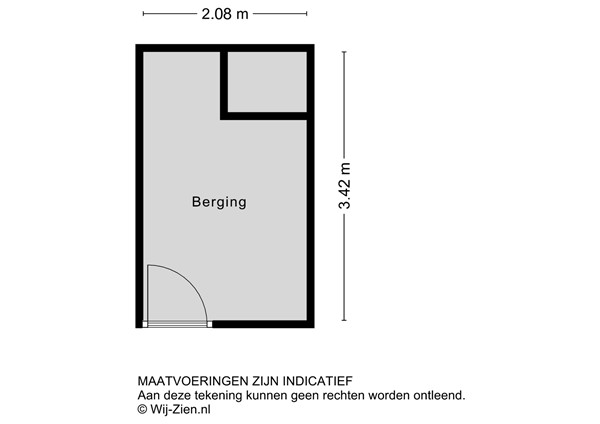 Goereesestraat 97C, 3083 DG Rotterdam - Plattegrond berging - 2D - Goereesestraat 97-C te Rotterdam.jpg