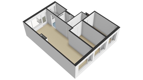 Goereesestraat 97C, 3083 DG Rotterdam - Plattegrond appartement (1) - 3D - Goereesestraat 97-C te Rotterdam.jpg