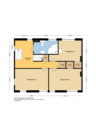 Cornelis Smitstraat 17, 2951 AB Alblasserdam - Plattegrond 1E - 2D - Cornelis Smitstraat 17 te Alblasserdam.jpg