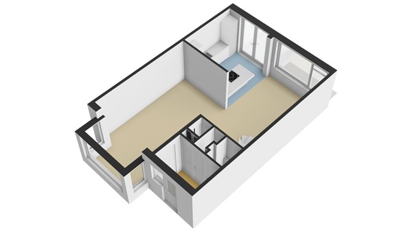 Bilderdijkstraat 32, 2951 TC Alblasserdam - Plattegrond BG- 3D - Bilderdijkstraat 32 te Alblasserdam.jpg