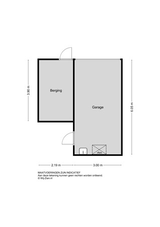 Meerkoet 26, 2957 NJ Nieuw-Lekkerland - Plattegrond garage - 2D - Meerkoet 26 te Nieuw-Lekkerland.jpg