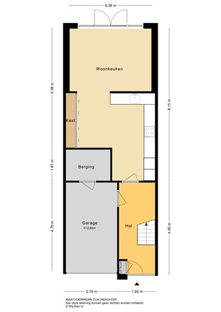 Da Costastraat 42, 2951 XB Alblasserdam - Plattegrond BG - 2D - Da Costastraat 42 te Alblasserdam.jpg