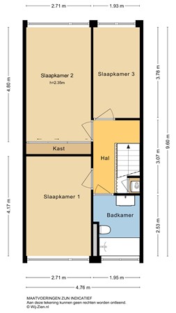 Da Costastraat 42, 2951 XB Alblasserdam - Plattegrond 2E - 2D - Da Costastraat 42 te Alblasserdam.jpg