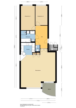 Pontonniersweg 438, 3353 SG Papendrecht - Plattegrond appartement - 2D - Pontonniersweg 438 te Papendrecht.jpg