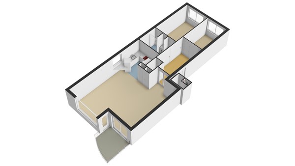 Pontonniersweg 438, 3353 SG Papendrecht - Plattegrond appartement - 3D - Pontonniersweg 438 te Papendrecht.jpg