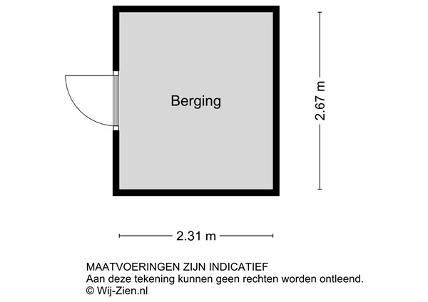 IJsselstraat 18, 2953 CZ Alblasserdam - Plattegrond - berging - 2D- Ijsselstraat 18 Alblasserdam.jpg