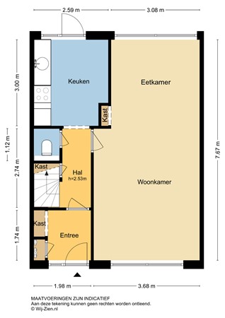Van Lennepstraat 22, 2951 TL Alblasserdam - Begane grond - 2D - Van Lennepstraat 22 te Alblasserdam.jpg